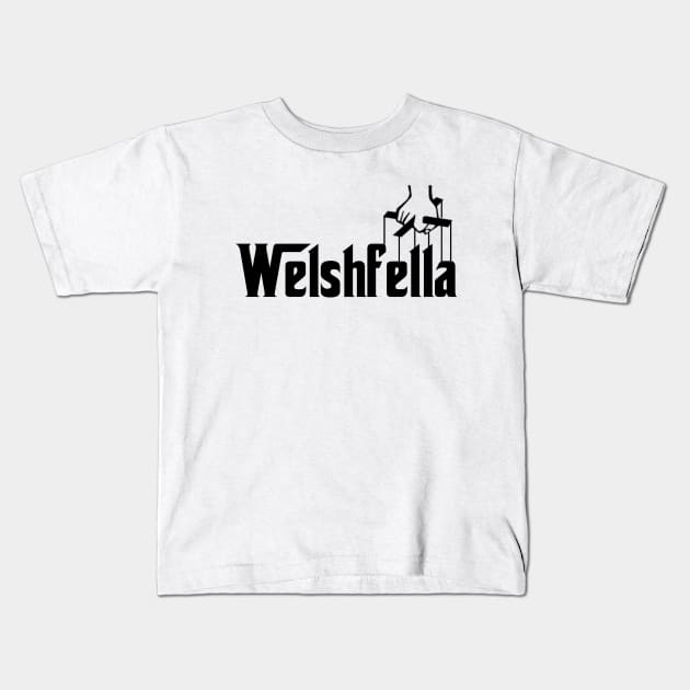 Welshfella, Welsh mafia Kids T-Shirt by Teessential